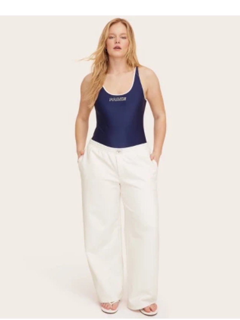 Parke x Target High-Rise Boxer Sweatpants Cream